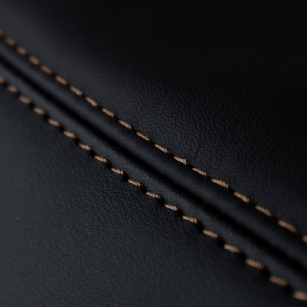 Nissan Skyline R32 GT-R Nappa leather Armrest Cover with Alloy Bronze stitching.
