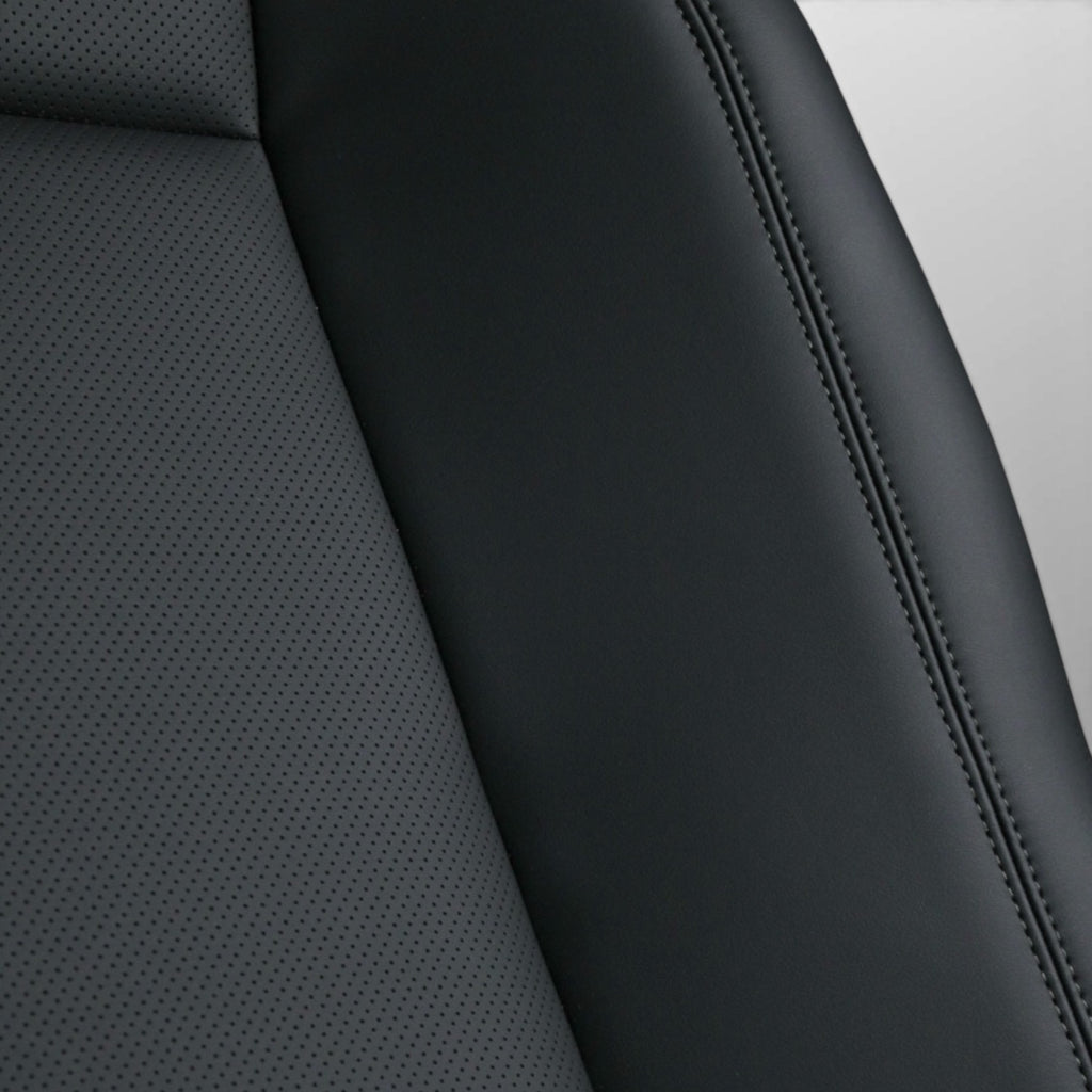Nissan Skyline R32 GT-R Rear Seat Upholstery Kit offered in Nappa leather. Type I Design, Perforated Insert.