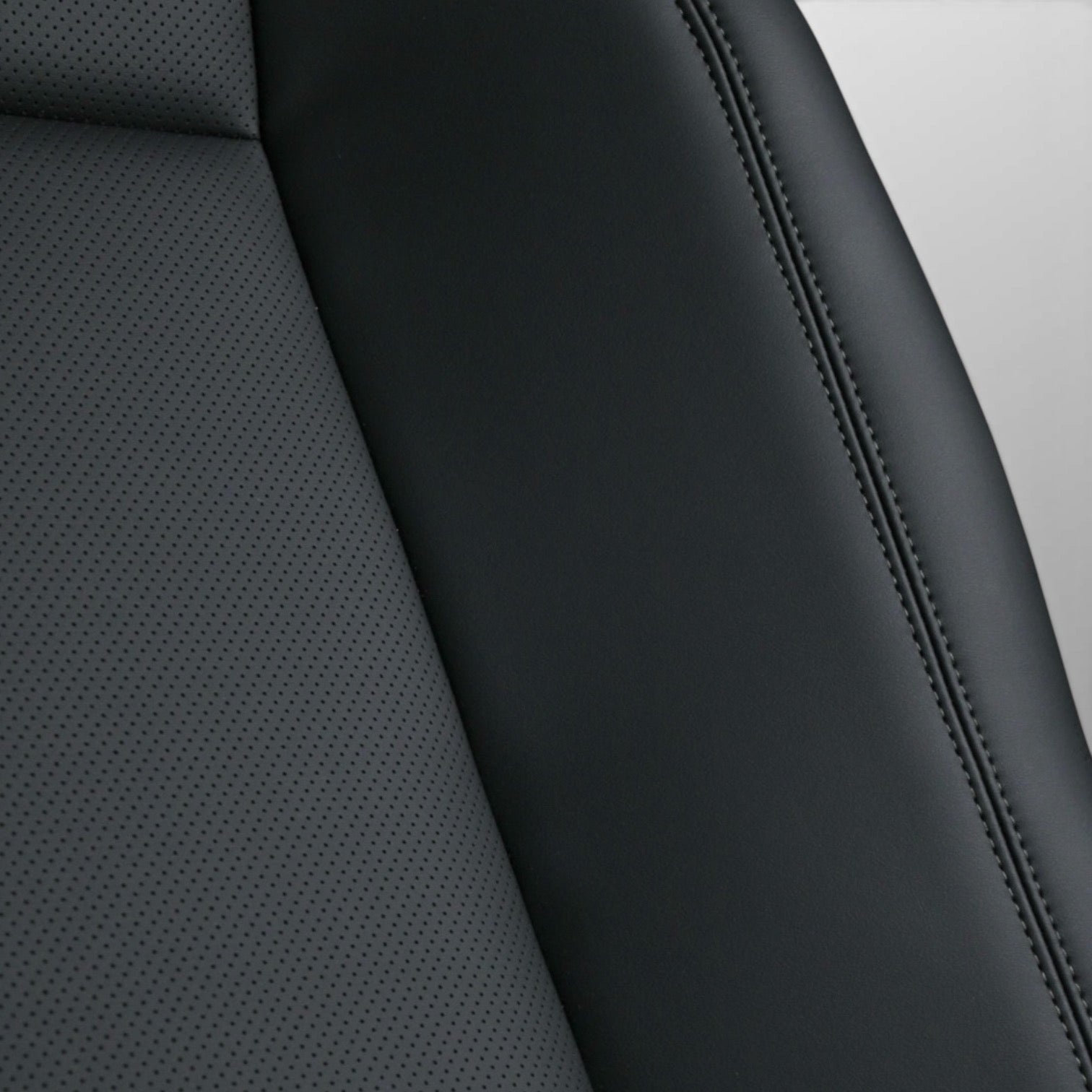 Nissan Skyline R32 GT-R Rear Seat Upholstery Kit offered in Nappa leather. Type I Design, Perforated Insert.